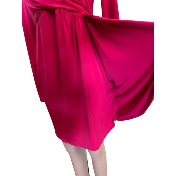 Victorias Secret Pink Long Sleeve Wrap Dress M Cocktail Party Homecoming Prom Su - Picture 4 of 9